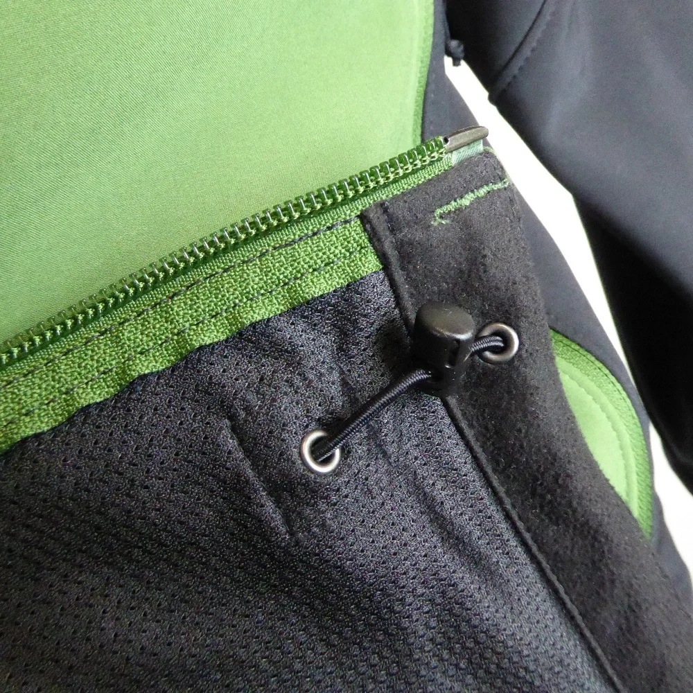 THE NORTH FACE GREEN BLACK ZIP WINDBREAKER soft shell JACKET XL
